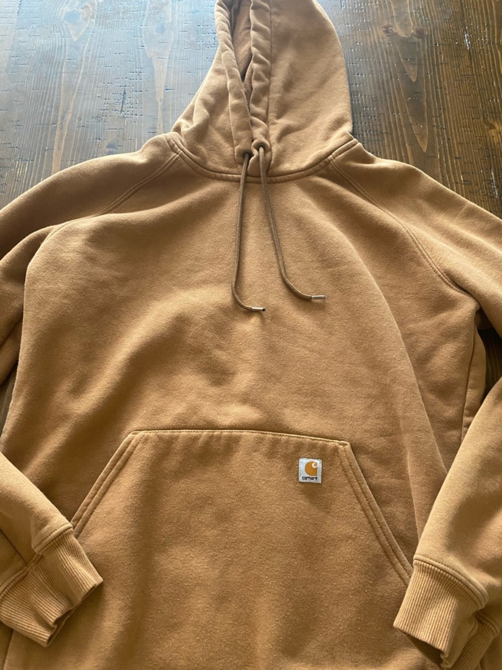 Carhartt Men’s Carhartt Brown Work Hoodie with Logo Patch